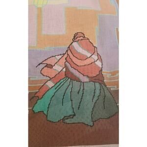 Approaching the Skies-O20A Quail Run 10.5" x 14" Handpainted Needlepoint B39